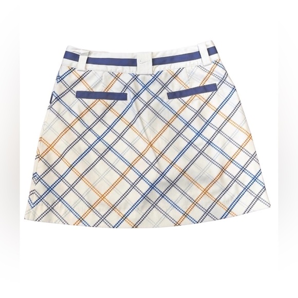 Nike, Golf Fit Dry Skort PlaidBlue Yellow White Women's, Size Medium ππΌββοΈ - Picture 2 of 10